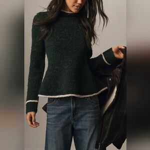Anthro Pilcro Wool Blend Mock Neck Sweater
